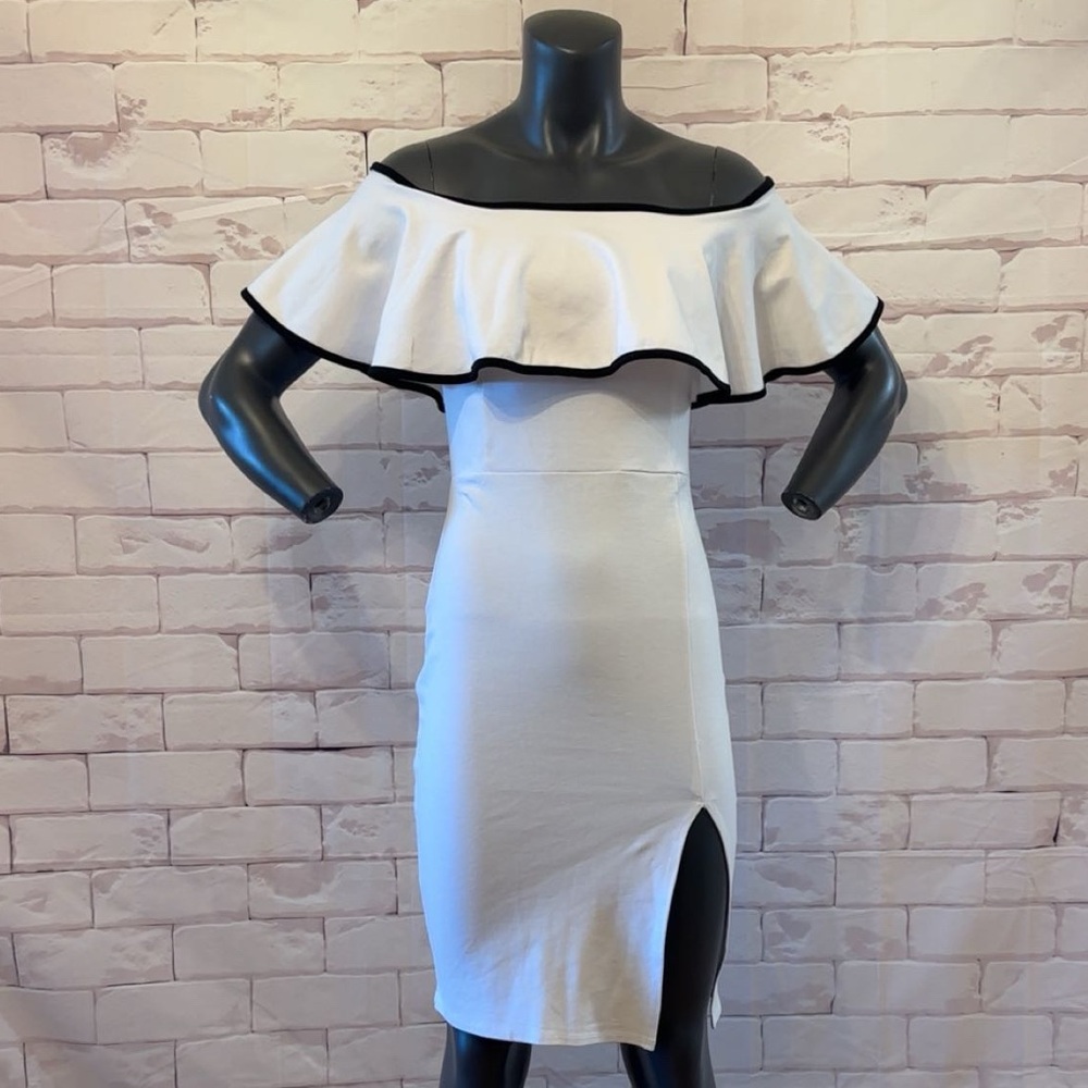 Elegant Off-Shoulder White Dress
